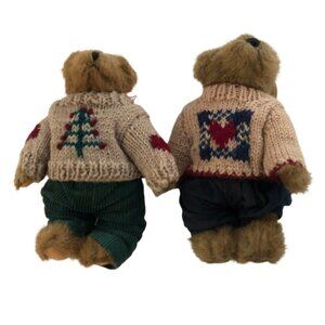 🛒 $15 2 Boyds Christmas Bears 8" tall #4656